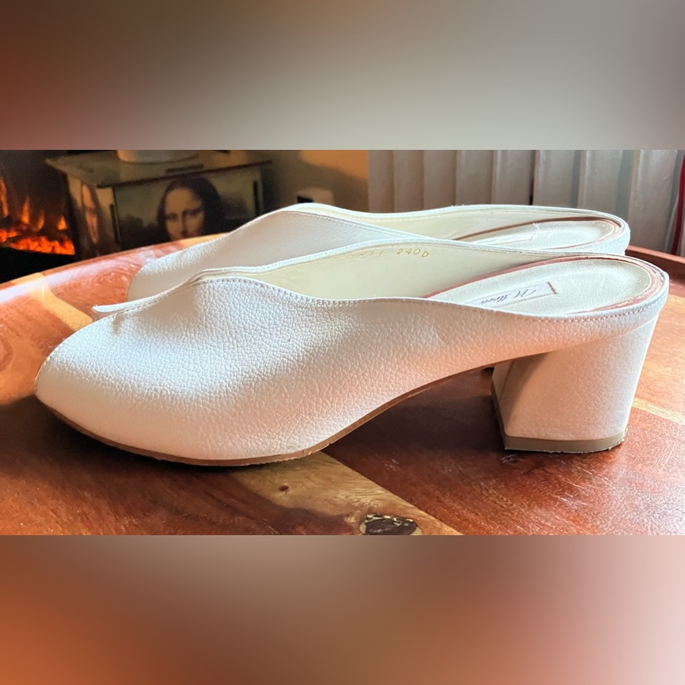 White Korean mules
